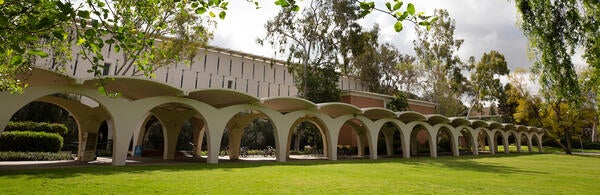 Rivera Library walkway