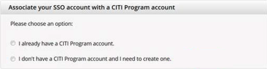 Associate your SSO account with a CITI Program account